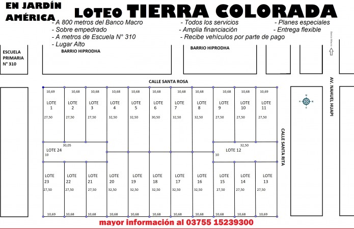Loteo Tierra Colorada Jardin America Misiones