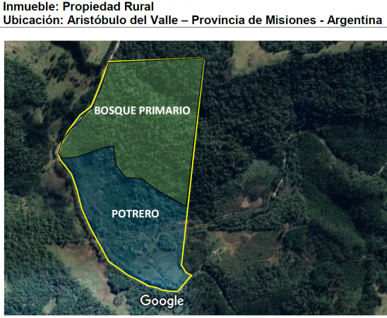 Vendo Chacra de 43,5 hectareas en Aristobulo del Valle Arroyo Alegre