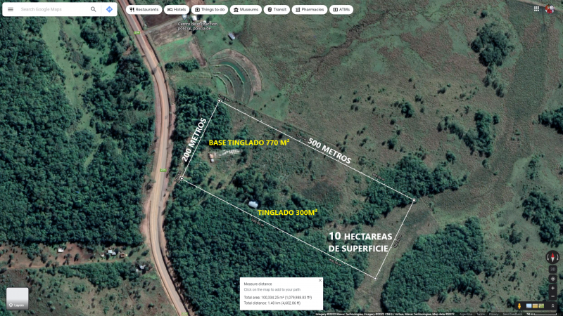 VENDO CHACRA CAMPO EN PROFUNDIDAD CANDELARIA 10 HECTAREAS SOBRE ASFALTO A 20 MINUTOS DE POSADAS