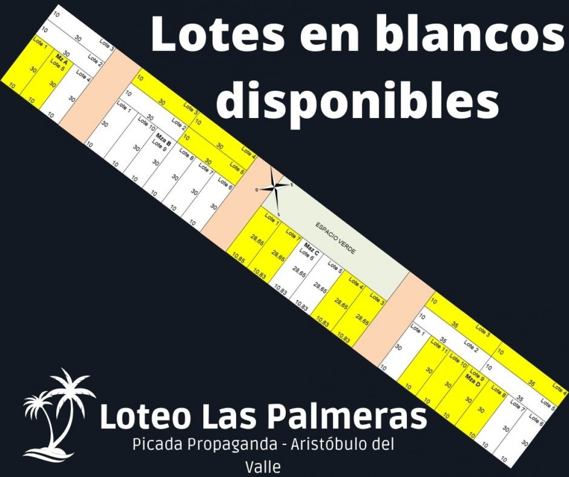 Loteo Las Palmeras a metros de Ruta Nac. 14