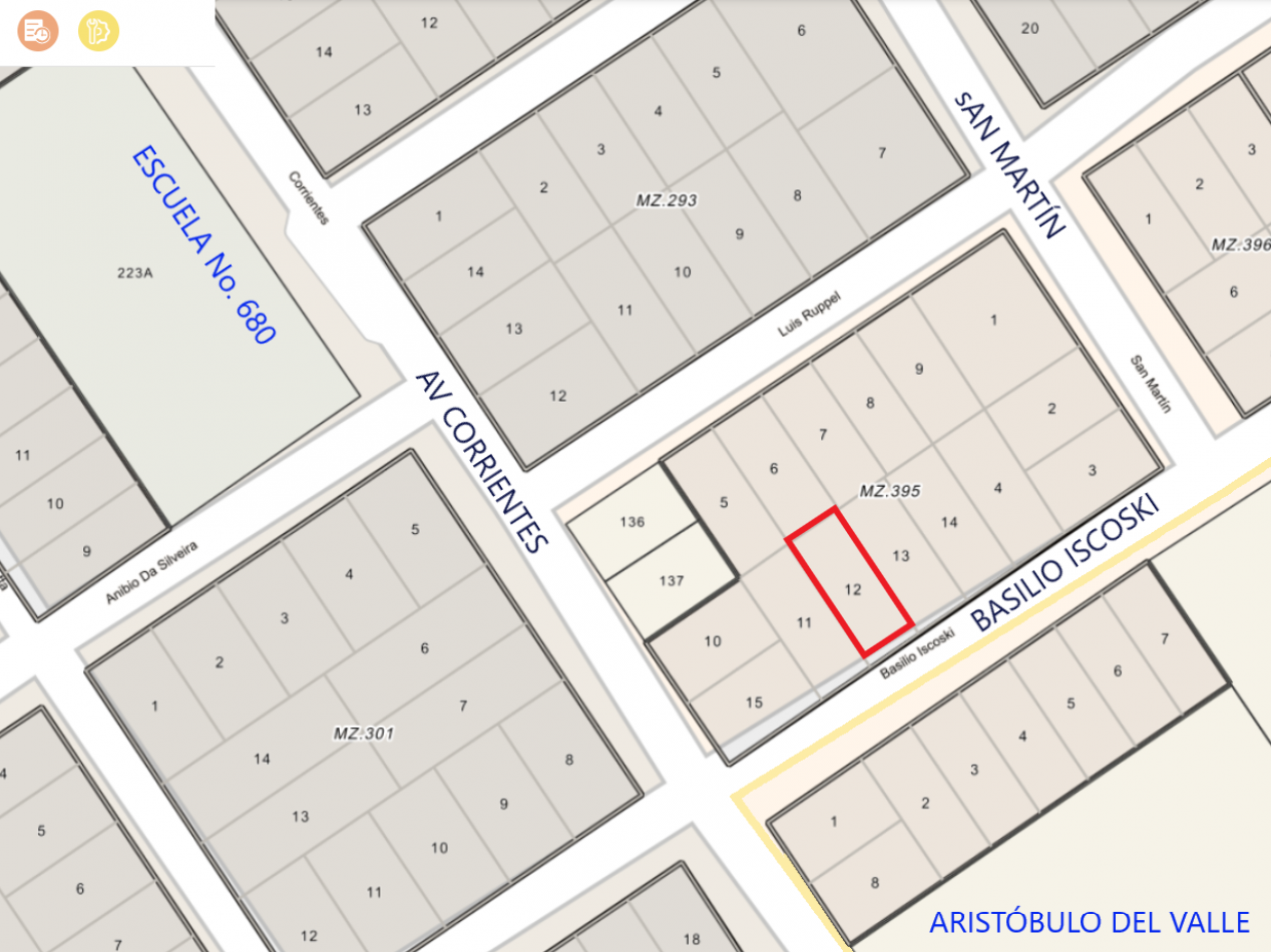 Vendo Terreno en Barrio Hospital cerca de Escuela 680