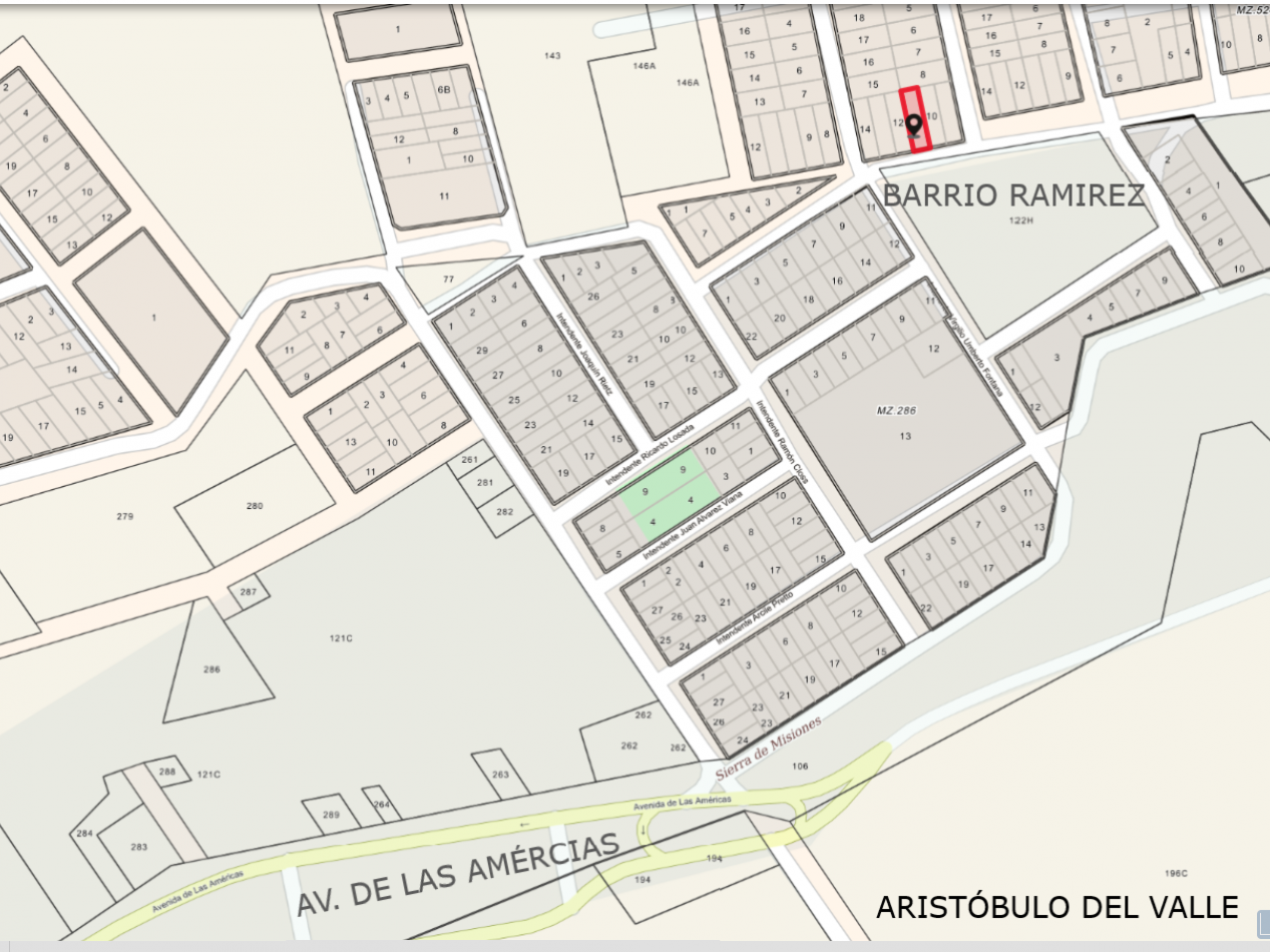 Terreno en venta cerca en Barrio Ramirez