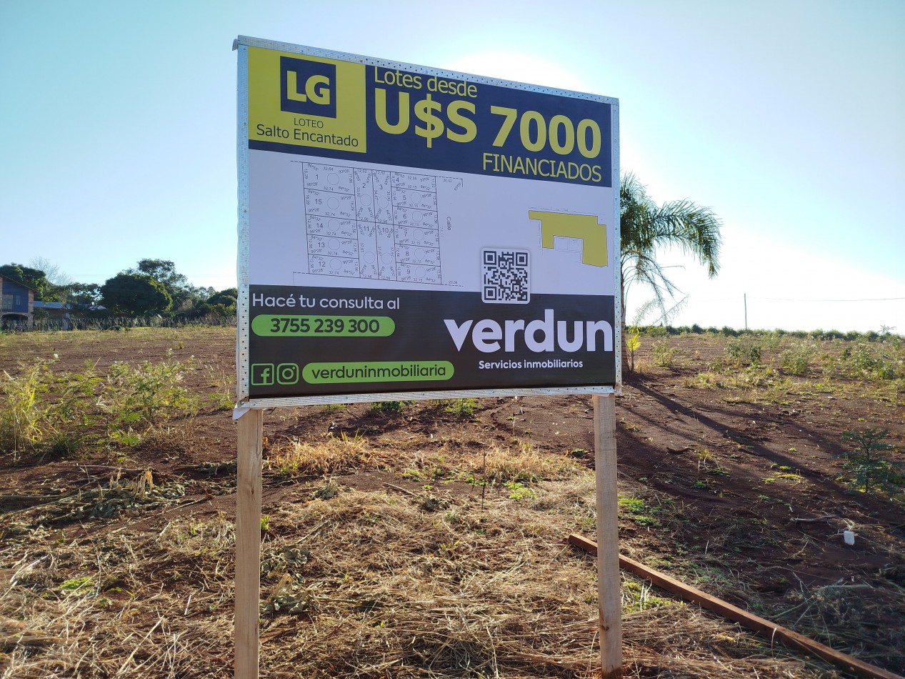 Loteo LG - Terrenos financiados sobre Ruta 220 en Salto Encantado