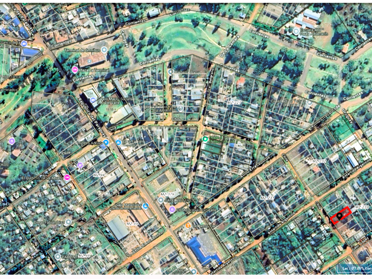 Terreno en venta en el centro de Aristobulo del Valle