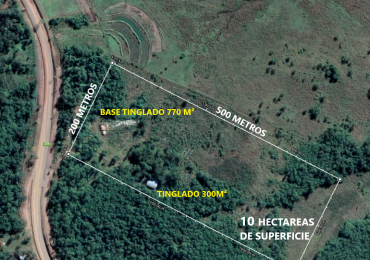 VENDO CHACRA CAMPO EN PROFUNDIDAD CANDELARIA 10 HECTAREAS SOBRE ASFALTO A 20 MINUTOS DE POSADAS