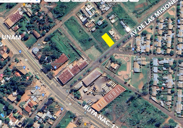 ALQUILO TERRENO SOBRE AV. DE LAS MISIONES Y RUTA NAC. 12